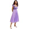 imageCHICWISH Womens Lavender Layered Mesh Ballet Prom Party Tulle Tutu ALine Maxi Skirt