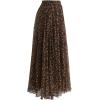 imageCHICWISH Womens Leopard Watercolor Brown Maxi Floral Chiffon Slip Skirt Size 3XL4XL