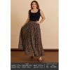 imageCHICWISH Womens Leopard Watercolor Brown Maxi Floral Chiffon Slip Skirt Size 3XL4XL