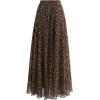 imageCHICWISH Womens Leopard Watercolor Brown Maxi Floral Chiffon Slip Skirt Size 3XL4XL