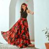 imageCHICWISH Womens Timeless Favorite Chiffon Maxi Prom Party SkirtRed Rose