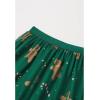 imageCHICWISH Women Christmas Gingerbread Man Green Mesh Tulle Midi Skirt ALine High Waist Flowy Holiday Party SkirtsGreen