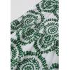imageCHICWISH Women Cotton Midi Dress Crochet Collar Short Sleeve Embroidered Eyelet Button Down Casual Long DressGreen