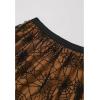 imageCHICWISH Women Halloween Tulle Skirt Cobweb Pattern Fairy A Line High Elastic Waist Mesh Layered Midi SkirtPumpkin