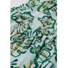imageCHICWISH Women Leaves Printed Chiffon Midi Dress V Neck Flutter Sleeve Summer Wrap Dresses High Waist Casual Dress with BeltGreen