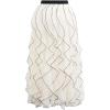 imageCHICWISH Women Rippling Attraction Panelled Mesh Tulle Skirt Casual Tutu Skirt High Elastic Waist Flowy Midi SkirtsCream