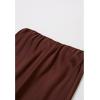imageCHICWISH Women Satin Midi Skirt High Waist A Line Flared Solid Skirts Summer Elegant Party Flowy Long SkirtsBurgundy