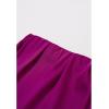 imageCHICWISH Women Satin Midi Skirt High Waist A Line Flared Solid Skirts Summer Elegant Party Flowy Long SkirtsMagenta