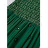 imageCHICWISH Women Square Neck Midi Dress Long Sleeve Floret Embroidery Cotton High Waist Long Dress with PocketsGreen