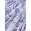 imageCHICWISH Women Summer V Neck FauxWrap Dress Branch Printed Casual Long Dress Flutter Short Sleeve Maxi Dresses with BeltLilac