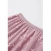 imageCHICWISH Women Tulle Mesh Midi Skirt Butterfly Embroidered High Waist ALine Flowy Fairy DoubleLayered Pink SkirtsPink
