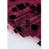imageCHICWISH Womens 3D Posy Mesh Wrap Puff Sleeves Maxi DressBurgundy3d Posy Dress