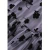 imageCHICWISH Womens 3D Posy Mesh Wrap Puff Sleeves Maxi DressGrey3d Posy Dress