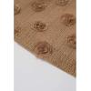 imageCHICWISH Womens 3D Rose Openwork Elastic Waist Cotton Casual Midi SkirtCamel