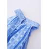 imageCHICWISH Womens Hot PinkBlue Check Halter Neck Tie Waist Maxi DressBlue