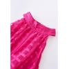 imageCHICWISH Womens Hot PinkBlue Check Halter Neck Tie Waist Maxi DressHot Pink