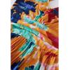 imageCHICWISH Womens Orange Floral Cut Out Back Pleated Satin DressOrange