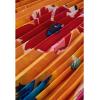 imageCHICWISH Womens Orange Floral Cut Out Back Pleated Satin DressOrange