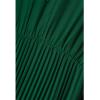 imageCHICWISH Womens OrangeGreenBlack Sash Adorned Pleated Wrap Sleeveless DressVneckgreen
