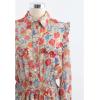 imageCHICWISH Womens Pink Lily Floral Blossom SelfTied VNeck Chiffon Maxi DressWild Bloom