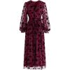 Burgundy-3d Posy Dress