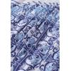 imageCHICWISH Women Blue Printed Full Pleated Maxi Dress Long Bubble Sleeves Button High Waist Summer Beach Long Dress with BeltBlue