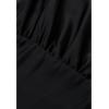 imageCHICWISH Women Satin Short Sleeve Maxi Dress Elegant Boat Neck Cocktail Evening Party Wrap Long DressBlack