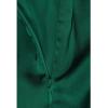imageCHICWISH Womens ApricotDark GreenBurgundyBlackPistachioTeal Asymmetric Ruched Neckline Sleeveless DressHigh Neckdark Green