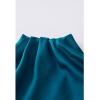 imageCHICWISH Womens ApricotDark GreenBurgundyBlackPistachioTeal Asymmetric Ruched Neckline Sleeveless DressHigh Neckteal