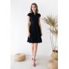 imageCHICWISH Womens Black Bowknot Pleated Sleeveless Wrapped Knit Midi DressBlack