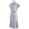 imageCHICWISH Womens Black Bowknot Pleated Sleeveless Wrapped Knit Midi DressLavender