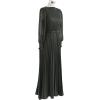 imageCHICWISH Womens LilacYellowDark GreenTan Full Pleated Belted Maxi DressDark Green