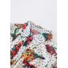 imageCHICWISH Womens Polka Dot Floral Printed Chiffon Maxi DressFloralwhite