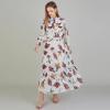 imageCHICWISH Womens Polka Dot Floral Printed Chiffon Maxi DressFloralwhite