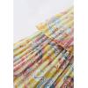 imageCHICWISH Womens RedPinkYellow Paisley Printed Ruffle Shirred Mock Neck Long Sleeve Belted Layered Tiered Chiffon DressYellow