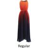 imageCHICWISH Womens Splendor of The Sunset Orange Violet Halter Neck Gradient Pleated Maxi Slip Chiffon DressPurpleregular