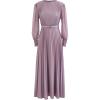 imageCHICWISH Womens LilacYellowDark GreenTan Full Pleated Belted Maxi DressLilac