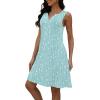 imageBeach Dresses for Women 2024 Vacation Swim Cover up VNeck Summer Dress Button Down Sleeveless Boho Floral SundressMFlower Dot