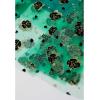 imageCHICWISH Green Tulle Midi Skirt Elegant Glitter Velvet Rose Mesh Skirts High Waist ALine Layered Midi Long Tutu SkirtsGreen