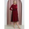 imageCHICWISH Tulle Skirts for Women Velvet Snowflake Mesh Fairy Skirt Elastic High Waist ALine Layered Midi SkirtRed