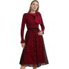 imageCHICWISH Tulle Skirts for Women Velvet Snowflake Mesh Fairy Skirt Elastic High Waist ALine Layered Midi SkirtRed