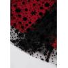 imageCHICWISH Tulle Skirts for Women Velvet Snowflake Mesh Fairy Skirt Elastic High Waist ALine Layered Midi SkirtRed