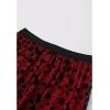 imageCHICWISH Tulle Skirts for Women Velvet Snowflake Mesh Fairy Skirt Elastic High Waist ALine Layered Midi SkirtRed