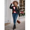 imageCHICWISH Women Casual Heart Pattern Knit Sweater Crew Neck Long Sleeve Valentines Soft Cute Pullover Sweater TopBlack