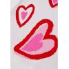 imageCHICWISH Women Casual Heart Pattern Knit Sweater Crew Neck Long Sleeve Valentines Soft Cute Pullover Sweater TopWhite