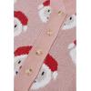 imageCHICWISH Women Christmas Santa Sweaters Cardigan V Neck Long Sleeve Cute Funny Button Holiday Chunky Xmas Knit CardigansPink
