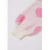 imageCHICWISH Women Cute Fuzzy Hearts Knit Sweaters Soft Long Sleeve Crewneck Romantic Valentine Party Pullover TopsLight Pink