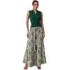 imageCHICWISH Women Green Damask Wide Leg Pants Elastic High Waist Loose Lounge Pants Summer Holiday Beach Casual Palazzo PantsGreen