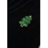 imageCHICWISH Women Knit Cardigan Sequin Christmas Tree VNeck Christmas Cardigan Cute Xmas Holiday Sweaters CardiganBlackchristmas Tree