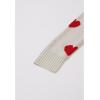 imageCHICWISH Women Knit Open Front Cardigans Cute Heart Pattern Long Sleeve Chunky Casual Cardigan Sweaters With PocketsIvory